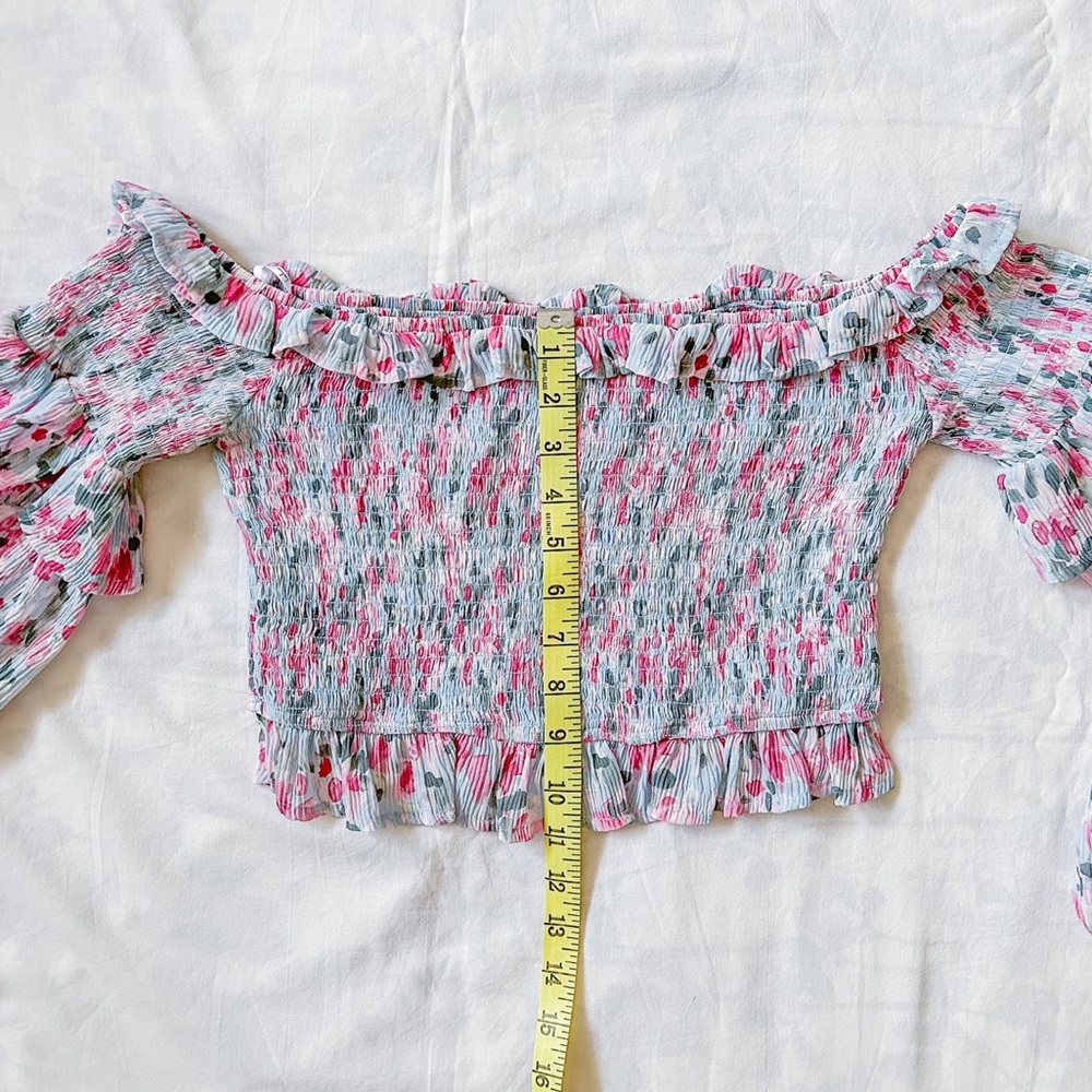 Lulu’s What A Joy Off-The-Shoulder Top (Size: S) - Picture 9 of 13